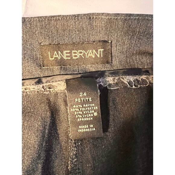 Lane Bryant Size 24 Petite Rayon Polyester Stretch Plus Pants Grey Sku 1049 - Picture 7 of 7